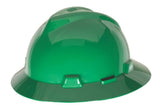 V Gard Slotted Full Brim Hard Hat Green with Fas Trac III Suspension 475370