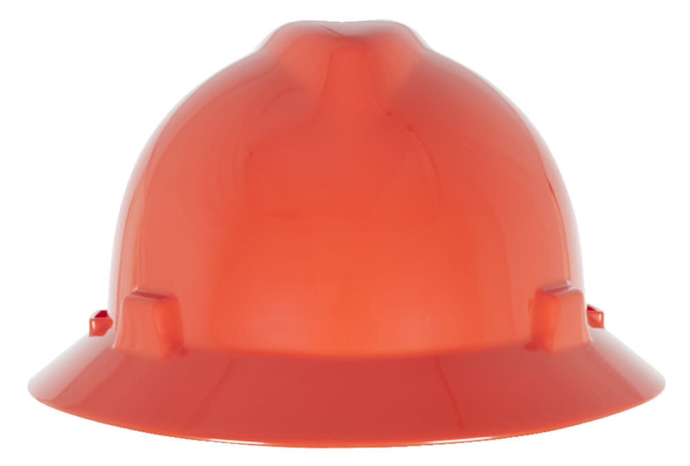 V Gard Slotted Full Brim Hard Hat Orange with Staz On Suspension 454734