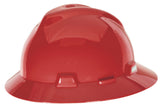 V Gard Slotted Full Brim Hat Red with 1 Touch Suspension 10058324