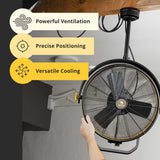 18 in Ceiling Mounted Garage Fan with Remote 3000 Cfm 52006