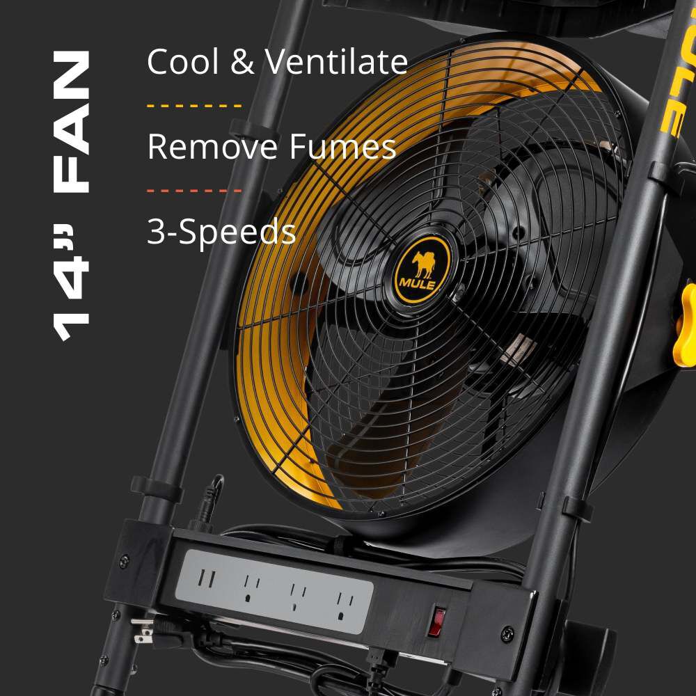 2500 Cfm 0.52A 3 Speed Corded Mobile Workshop Fan 52000