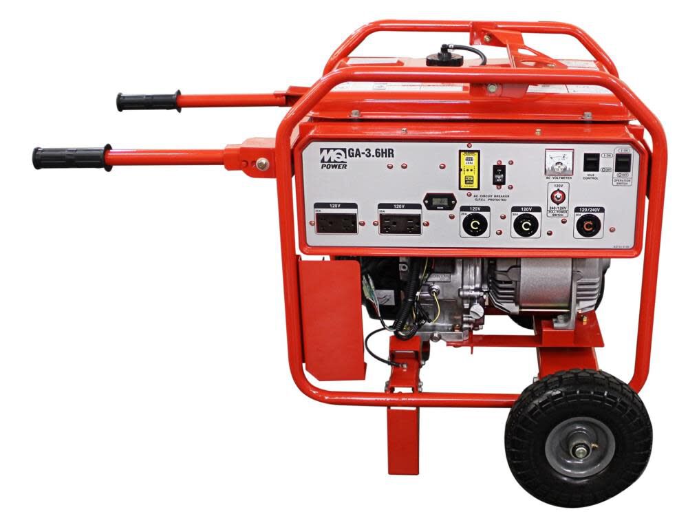 3600 W Generator with Honda GX240 Engine with Wheel Kit GA36HR