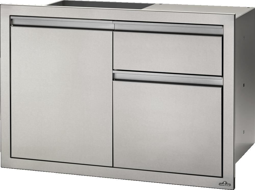 36in X 24in Single Door & Waste Bin Drawer BI-3624-1D1W