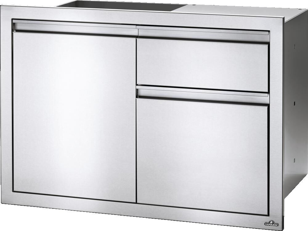 36in X 24in Single Door & Waste Bin Drawer BI-3624-1D1W