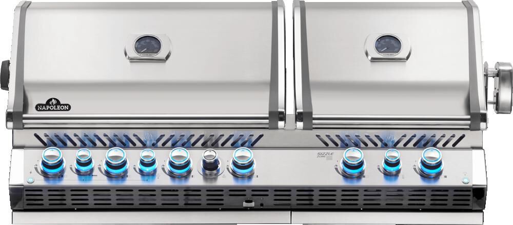 Built-in Prestige PRO 825 Propane Gas Grill Head with Infrared Bottom and Rear Burner Stainless Steel BIPRO825RBIPSS-3