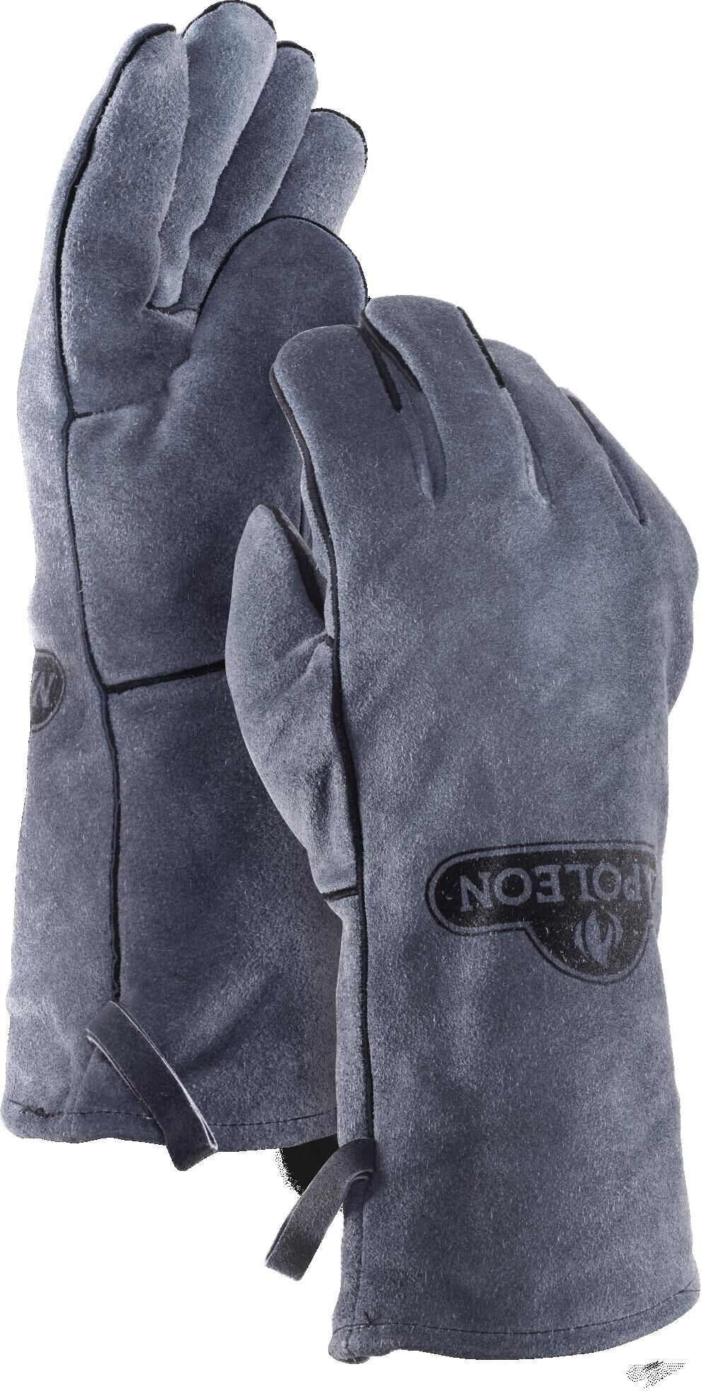 Genuine Grey Cowhide Leather BBQ Gloves 62147