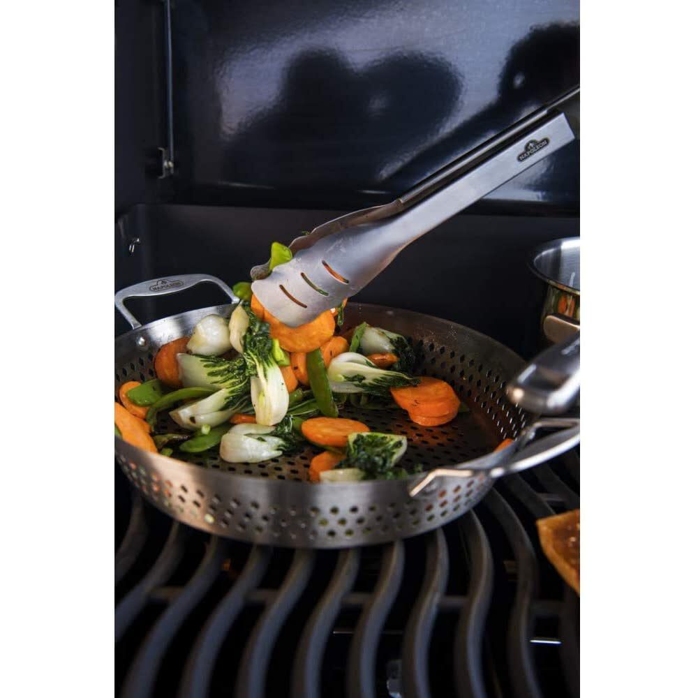 Perforated Grilling Wok Stainless Steel 56027