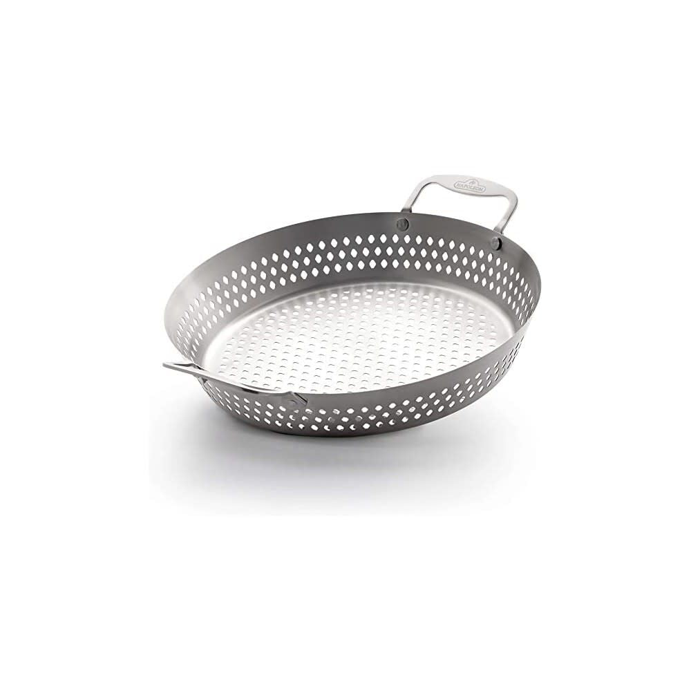 Perforated Grilling Wok Stainless Steel 56027