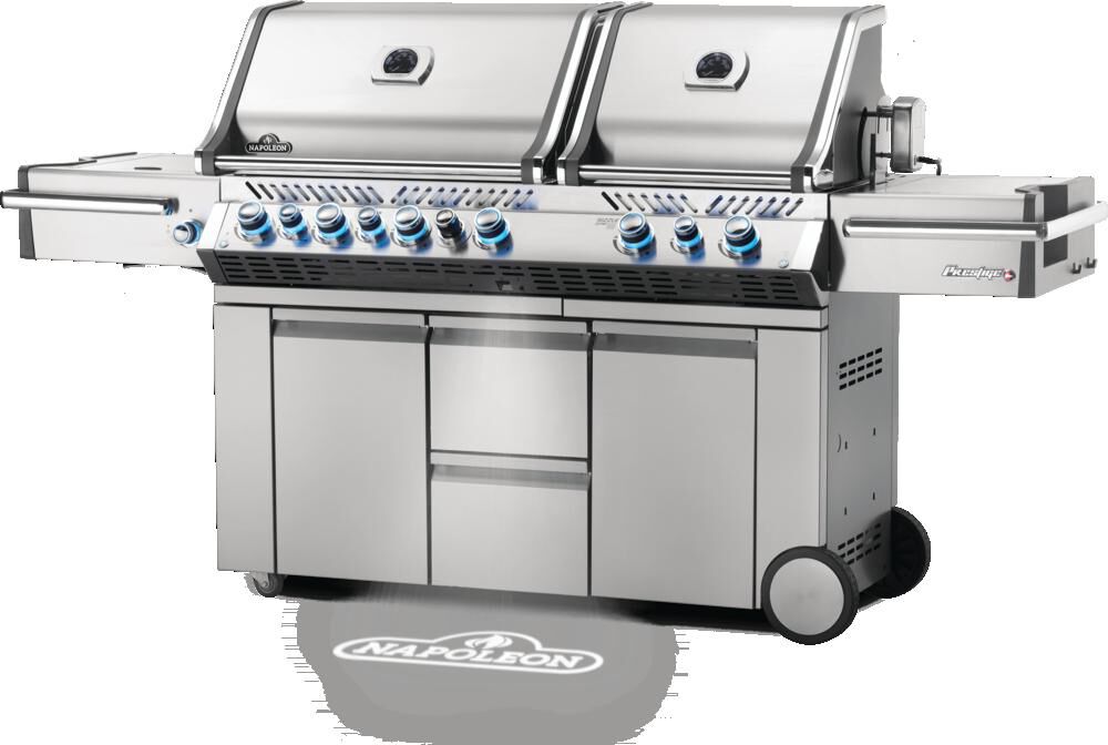 Prestige PRO 825 Propane Gas Grill with Power Side Burner and Infrared Rear & Bottom Burners Stainless Steel PRO825RSBIPSS-3