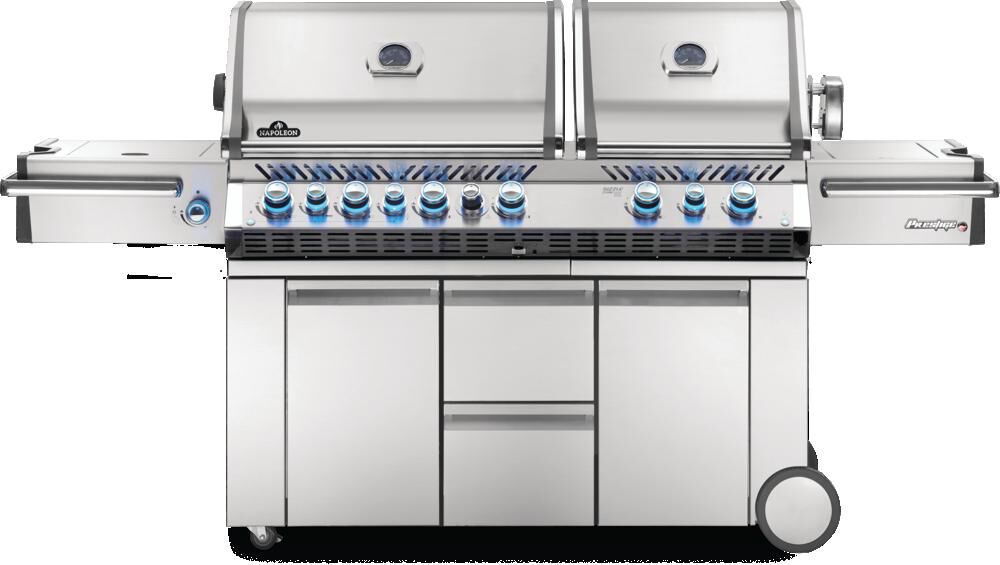 Prestige PRO 825 Propane Gas Grill with Power Side Burner and Infrared Rear & Bottom Burners Stainless Steel PRO825RSBIPSS-3