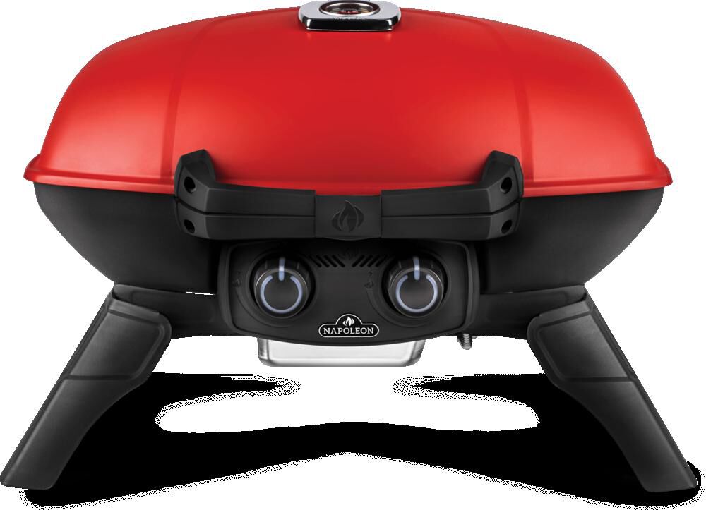 TravelQ 285 Portable Propane Gas Grill with Griddle Red TQ285-RD-1-A