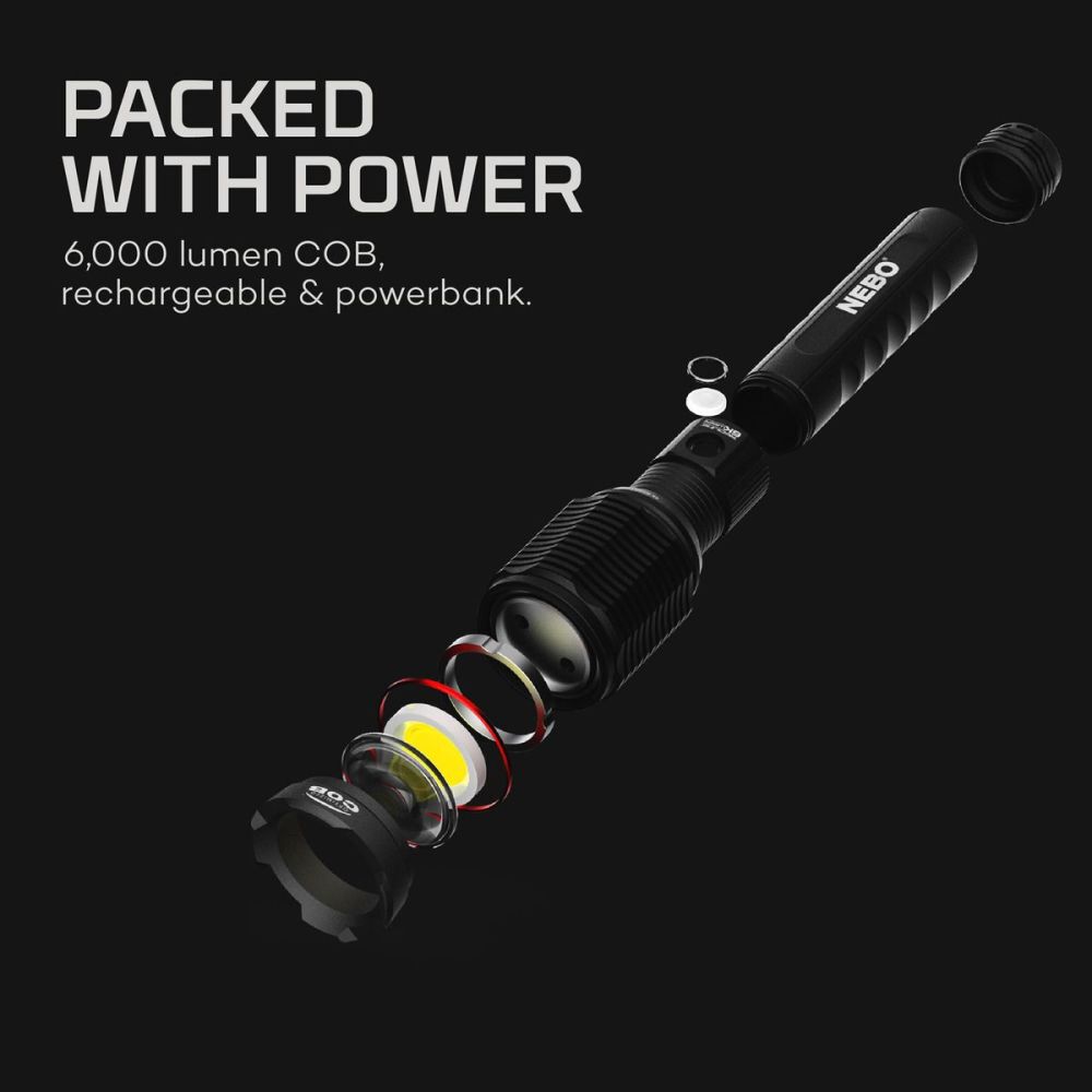 Redline 6K Flashlight 6000 Lumens Waterproof Rechargeable NEB-FLT-0002