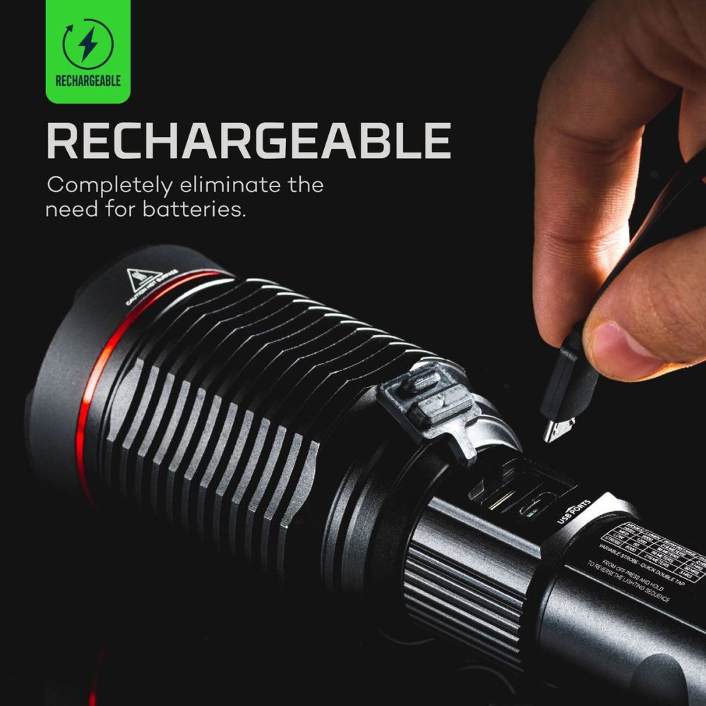 Redline 6K Flashlight 6000 Lumens Waterproof Rechargeable NEB-FLT-0002