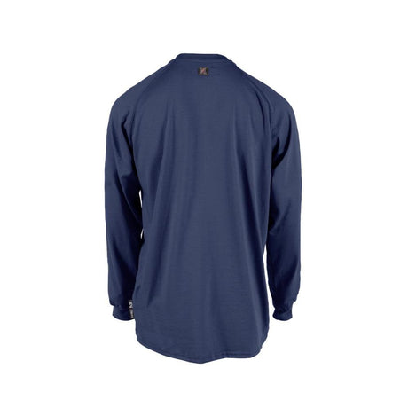 Fire Resistant Cotton Henley Shirt Navy Large VI6HSNV-L