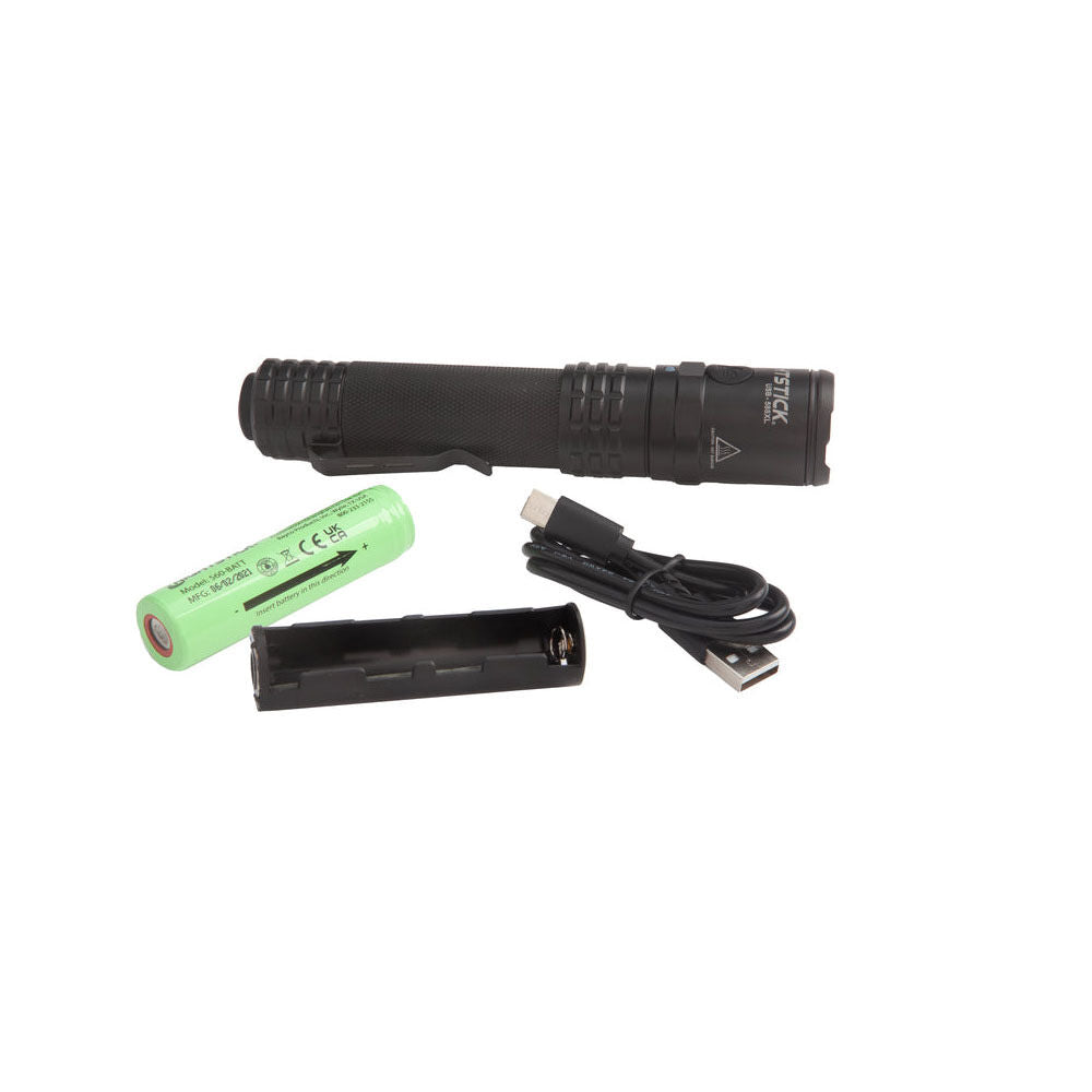 1100 lumens LED Dual-light Tactical Flashlight USB-588XL