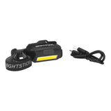 250 Lumens LED Black Polymer Multi-flood USB Headlamp USB-4510B