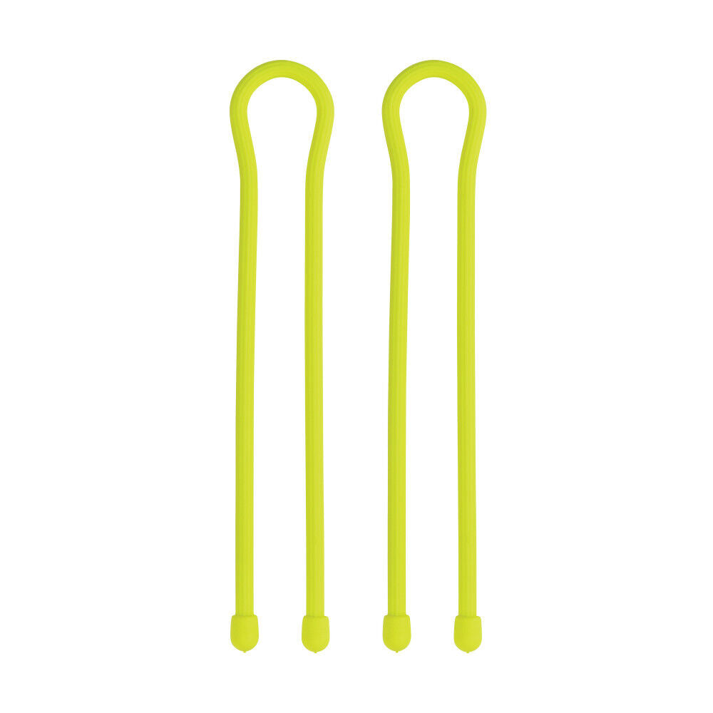 Gear Tie Reusable Rubber Twist Tie 18in 2 Pk Neon Yellow GT18-33-2R3