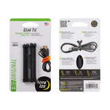 Gear Tie Reusable Rubber Twist Tie 3in 4pk Black GT3-4PK-01