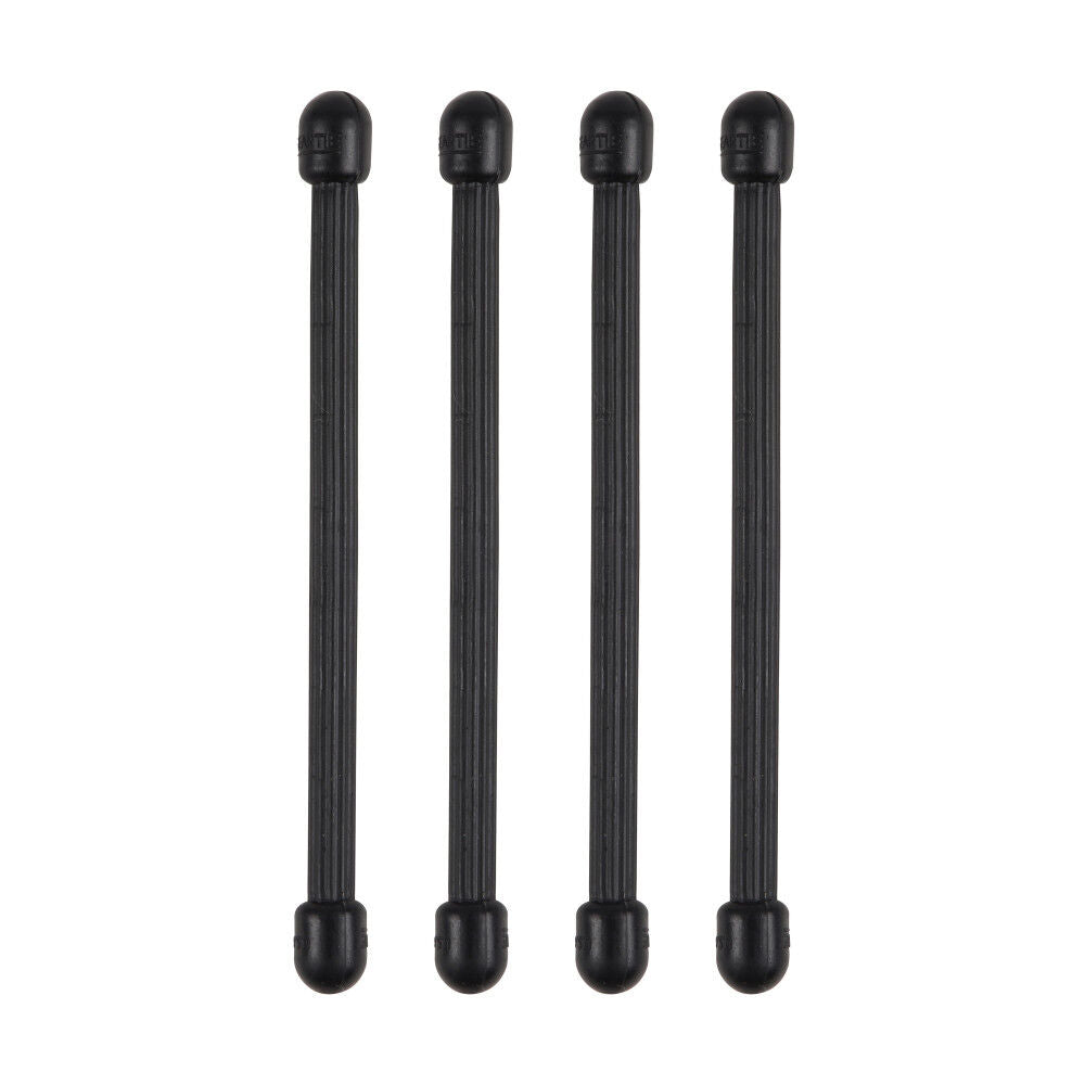 Gear Tie Reusable Rubber Twist Tie 3in 4pk Black GT3-4PK-01