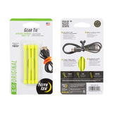 Gear Tie Reusable Rubber Twist Tie 3in 4pk Neon Yellow GT3-4PK-33