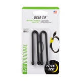 Gear Tie Reusable Rubber Twist Tie 6in 2pk Black GT6-2PK-01