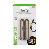 Gear Tie Reusable Rubber Twist Tie 6in 2pk Coyote GT6-2PK-29