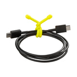 Ize Gear Tie Reusable Rubber Twist Tie 6in 2pk Neon Yellow GT6-2PK-33