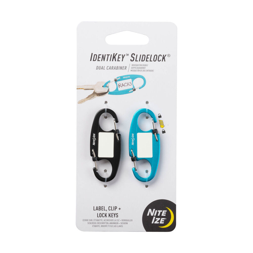 IdentiKey SlideLock Dual Carabiner 2pk IKSLA-A1-2R6