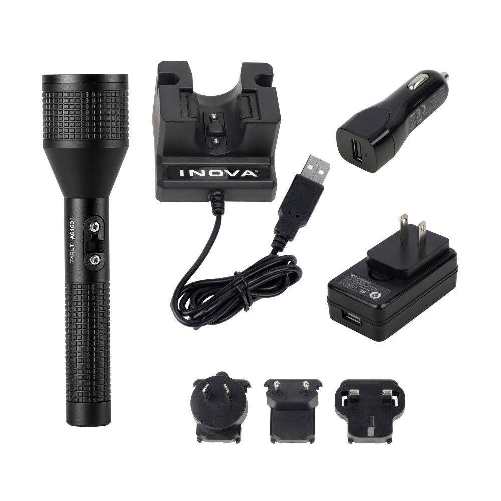 INOVA T4R Long Throw Rechargeable Tactical Flashlight T4RLTA-01-R8