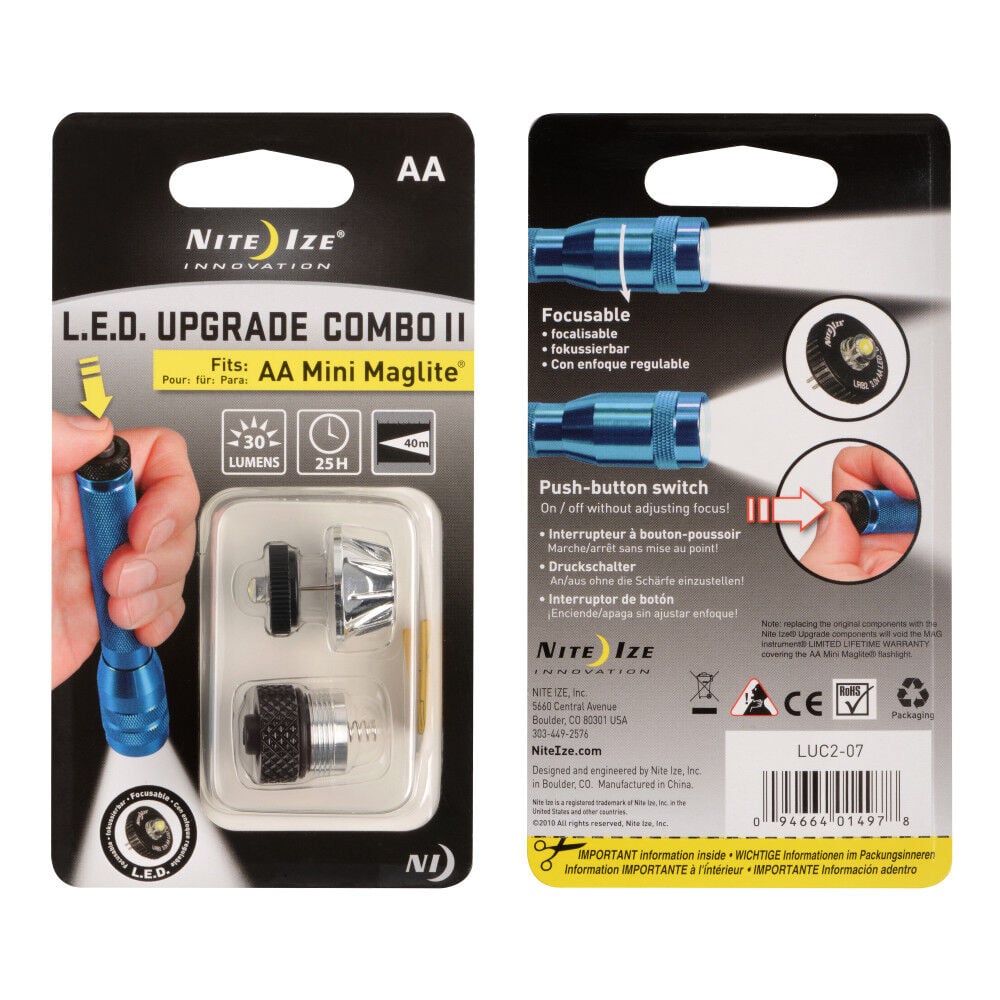 LED Upgrade Combo II Fits AA Mini Maglite LUC2-07