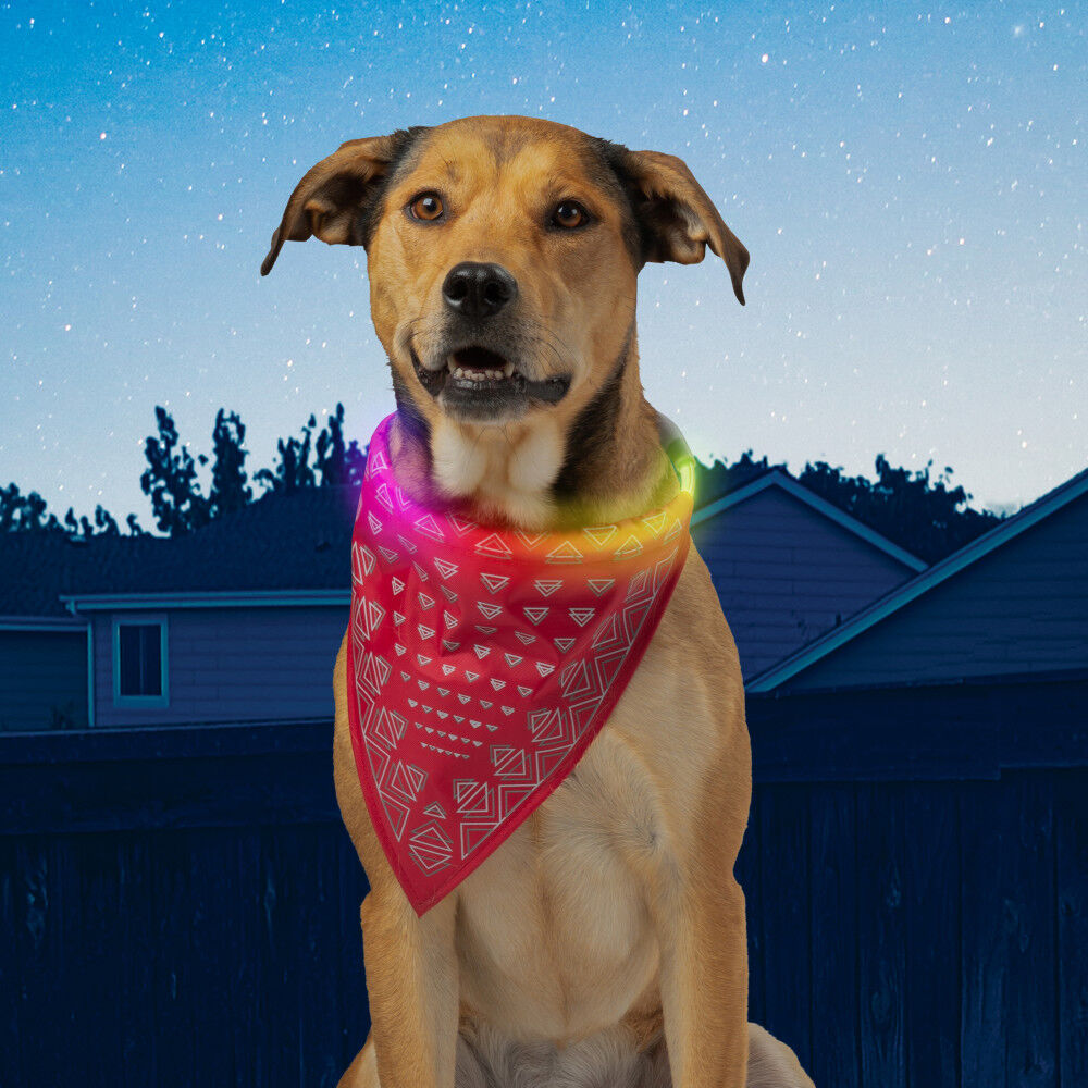 NiteHowl Bandana LED Safety Necklace Disc-O Select Red NHOR-B1007S-R8