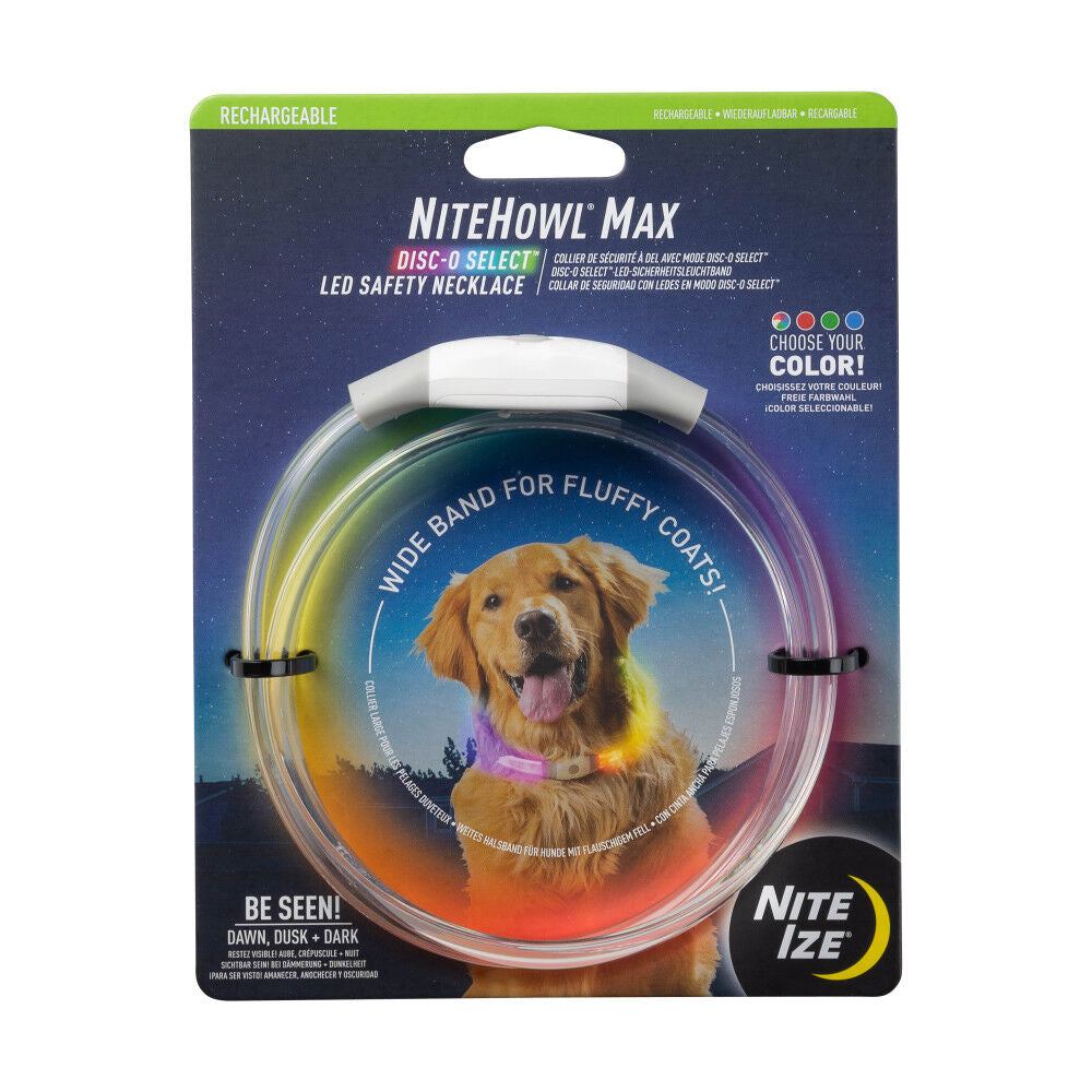 NiteHowl Max Rechargeable LED Safety Necklace Disc-O Select NHMR-07S-R3