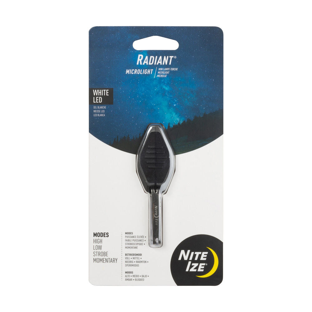 Radiant Microlight Flashlight Black/White LED BB-W