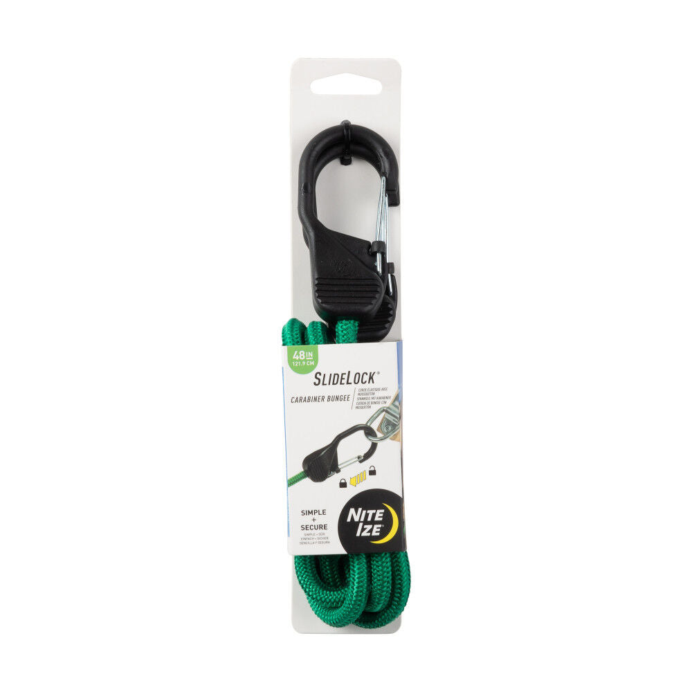 SlideLock Carabiner Bungee 48in Green BSL48-17-R3