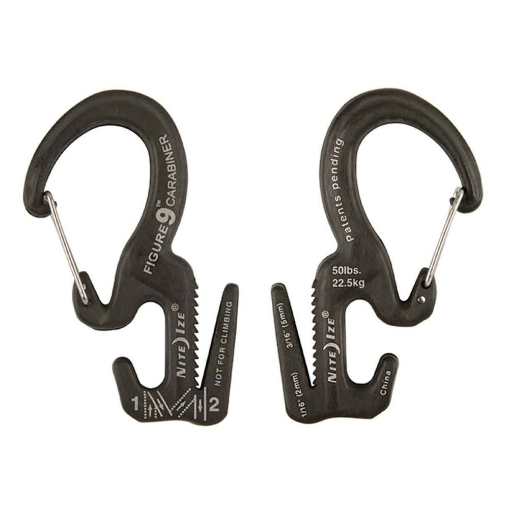 Small Figure 9 Carabiner Rope Tightener With Rope C9S-25-2R3