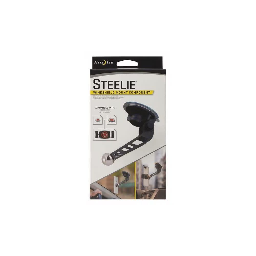 Windshield Mount For All Mobile Devices Steelie Black/Silver STWS-01-R8