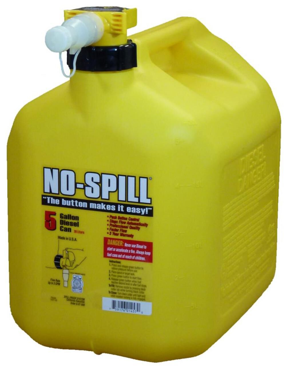 5 Gal CARB Yellow Diesel Fuel Can 1457