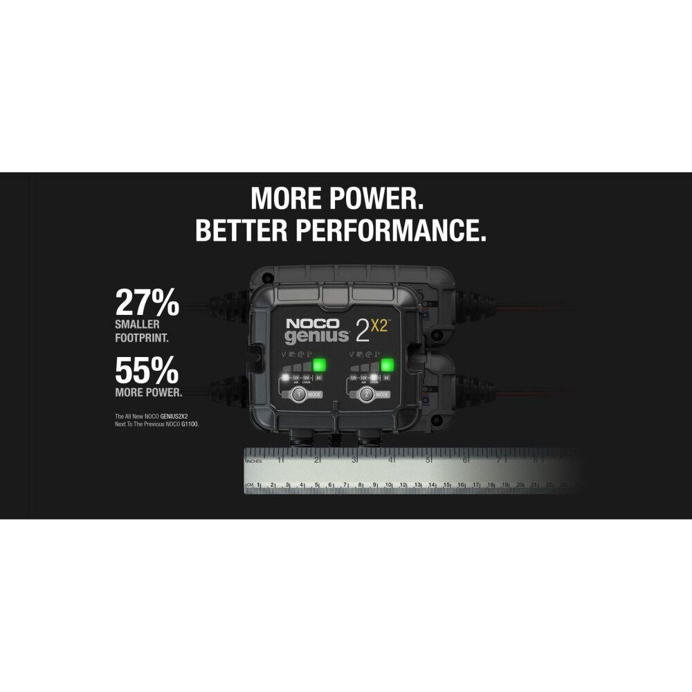 6V/12V 4A Multi-Voltage 2-Bank Smart Battery Charger GENIUS2X2