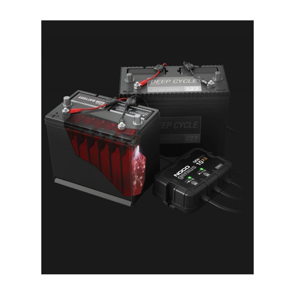 Battery Charger 12V 20A Fully Automatic 2 Bank On Board GENPRO10X2