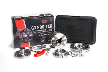 PRO-TEK G3 Direct Thread 1 x 8TPI Reversible Chuck Bundle 48293