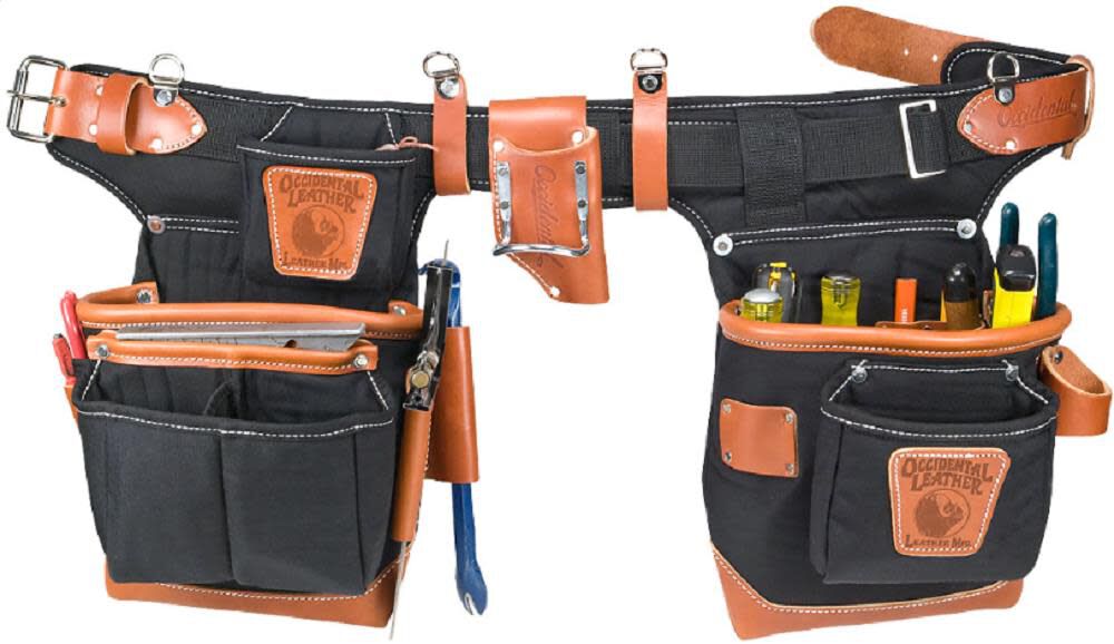 Leather Adjust-To-Fit Fat Lip Tool Bag Set - Right Handed 9850