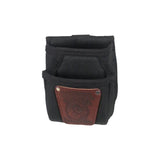 Leather Black Double Clip On Pouch 9502