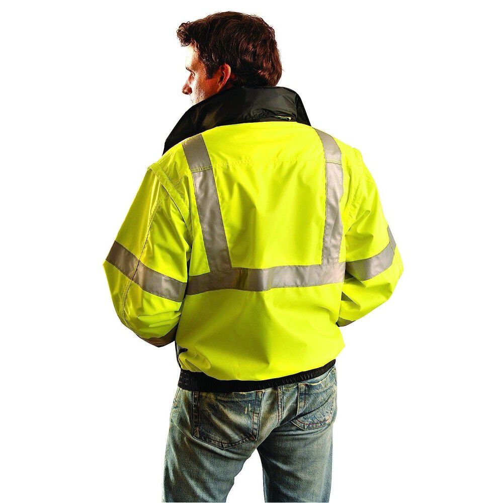 Four-Way Original Bomber Jacket Hi-Viz Yellow Medium ANSI Class 3 LUX-TJBJ-B-M