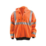 Hi-Vis Orange 9oz Class 3 Full Zip Hoodie Sweatshirt 5X LUX-HZSWT-O5X