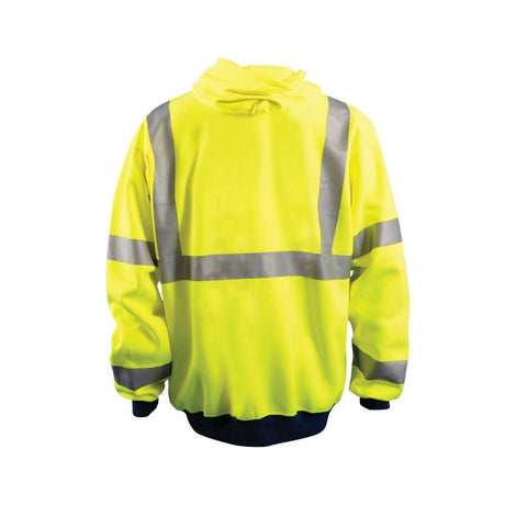 Hi-Vis Yellow 9oz Class 3 Full Zip Hoodie Sweatshirt Medium LUX-HZSWT-YM