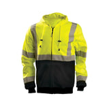 Hi-Vis Yellow 9oz Full Zip Hoodie Sweatshirt 2X LUX-SWTHZBK-Y2X