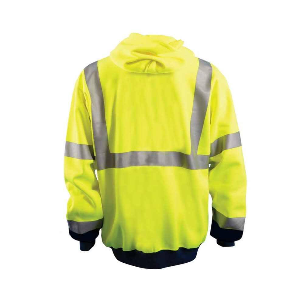 Hi-Vis Yellow 9oz Full Zip Hoodie Sweatshirt 4X LUX-SWTHZBK-Y4X