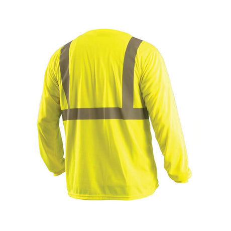 Hi-Vis Yellow Class 2 Classic Wicking Birdseye T-Shirt Long Sleeve Small LUX-LSET2B-YS