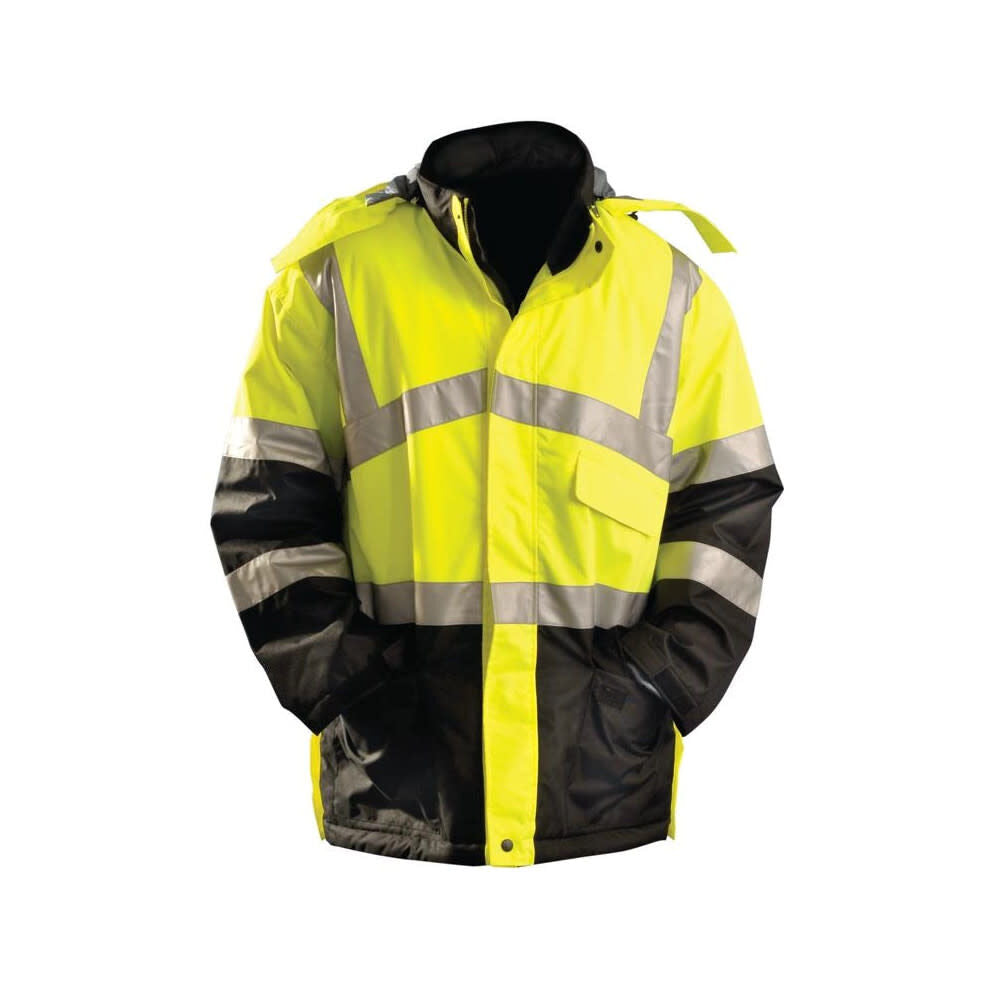 Hi-Vis Yellow Premium Cold Weather Parka Jacket Large LUX-TJCW-YL