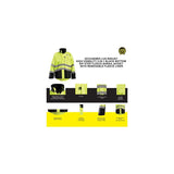 Hi-Vis Yellow Rip Stop Fleece Barka Jacket 4X LUX-RSDJKT-Y4X